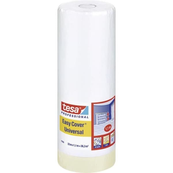 Ljusbrun tesa Easy Cover® maskeringstejp - TESA - 33 m x 1,1 m - PE-film - Såld styckvis