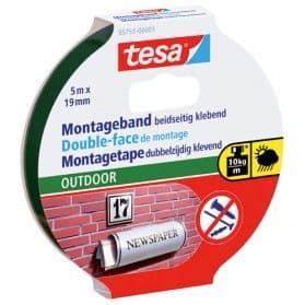 Dubbel exteriör självhäftande tejp - 5 mx 19 mm