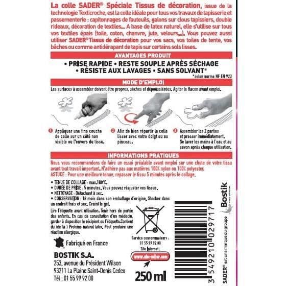 SADER Lättsydd tyglim - 250 ml