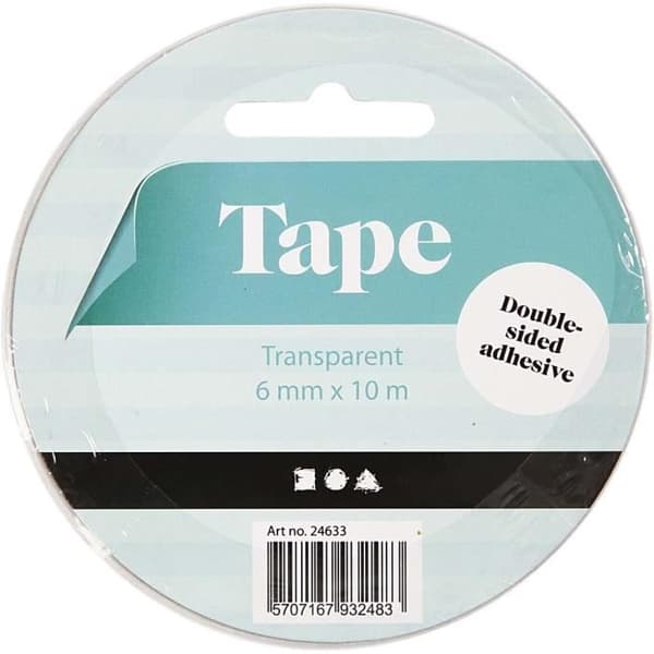 Dubbelhäftande tejp - Ej specificerad - ref 24633 - Transparent - 25 mm - Mångsidig användning