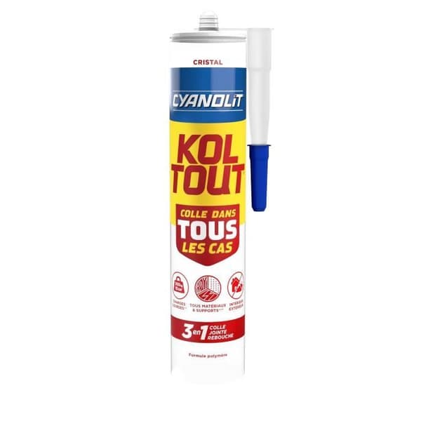 Koltout Lim - CYANOLIT - Transparent - 290ml - Stöttålig - Kan användas under vatten