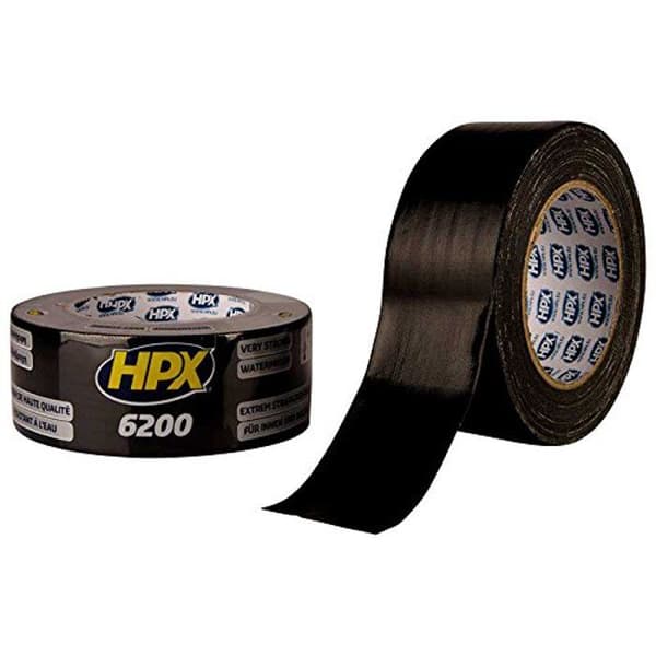 Tejp - HPX - CB5025 - Svart - Amerikansk duk - 48mm x 25m - Mycket hållbar