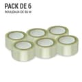 Miniatyrbild 3 av 4: Genomskinlig förpackningstejp - WAYTEX - 930709 - Bredd 50 mm - Längd 66 m - Förpackning med 6 rullar