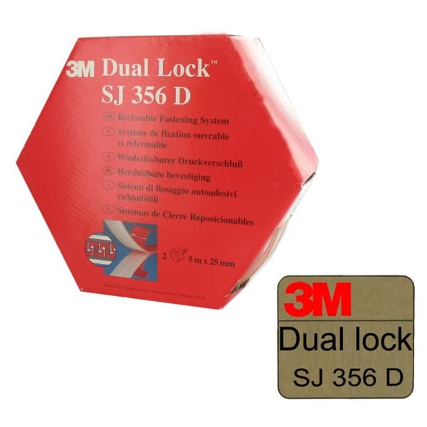 Klebeband - 3M - Dual Lock SJ356D - Akryl - 5m x 25mm - Transparent