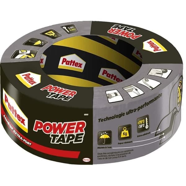 Självhäftande Power Tape grå 25 m - PATTEX - 1669220
