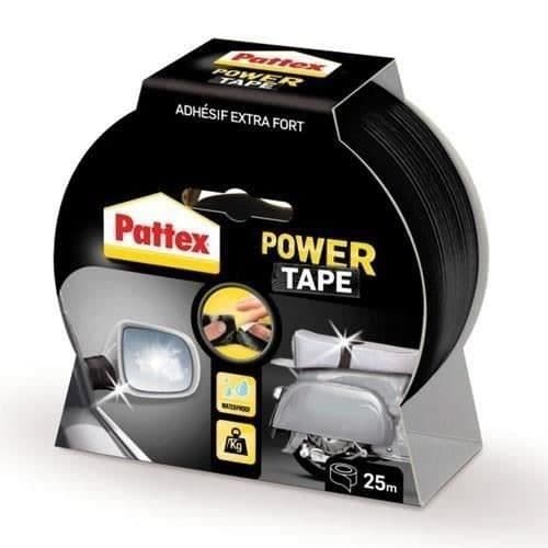PATTEX självhäftande krafttejp - Fodral 25m - Svart