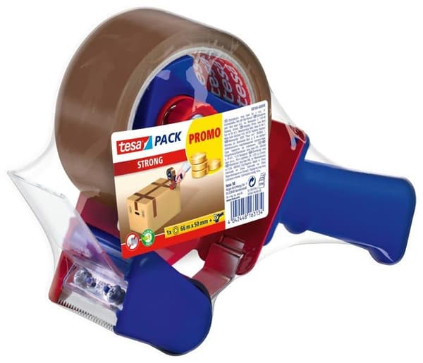 Limborste - Tesa klädsellimrulle - 58166-00000-00 - Förpackningstejpdispenser 66 m x 50 mm