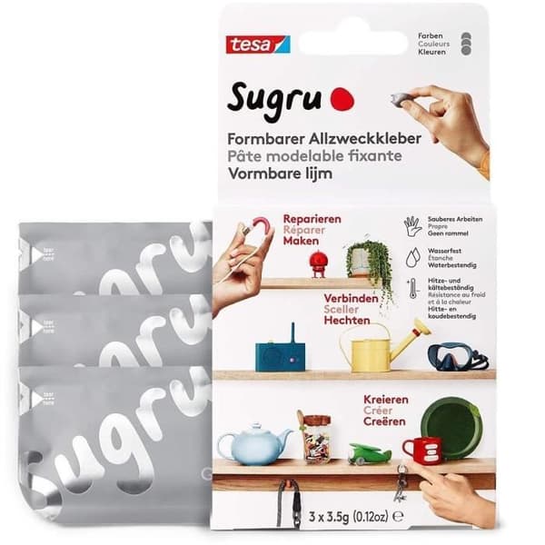 SUGRU formbar fixeringspasta grå 3x3,5g