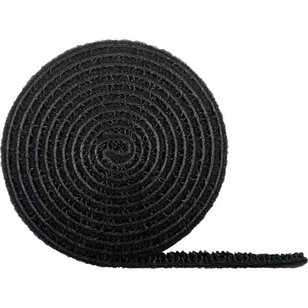 Självhäftande band - GOOBAY - 70360 - Sammet och krokar - Svart - 19 mm