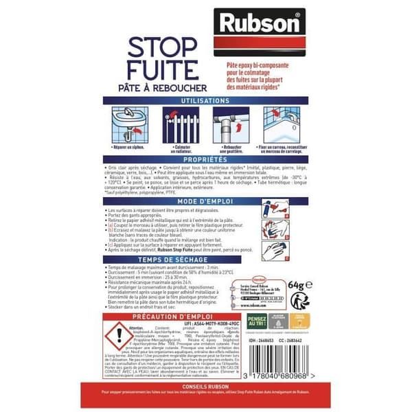 PATTEX Healthy home stop leak filler paste bl.64g 1467653
