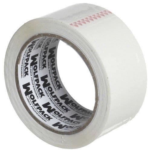 Förpackningstejp - Wolfpack - 48 mm x 66 m - Vit - Mångsidig - UV-beständig