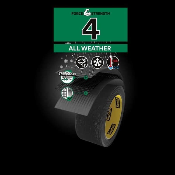 3M Extremium All Weather Repair Duk - Grå - 27mx48mm