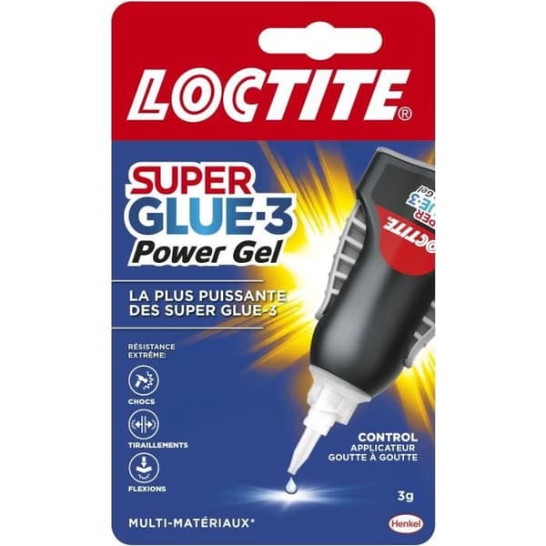 Cyanocrylatlim - LOCTITE - SUPERGLUE-3P - Power Gel Control - Tube 3g
