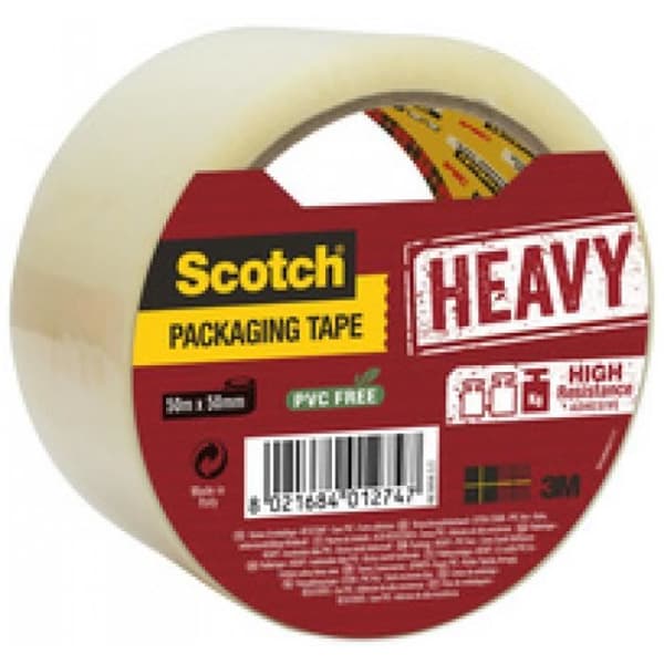 Förpackningstejp - 3M - Tung - 50 mm x 50 m - Svart - Multifunktionell