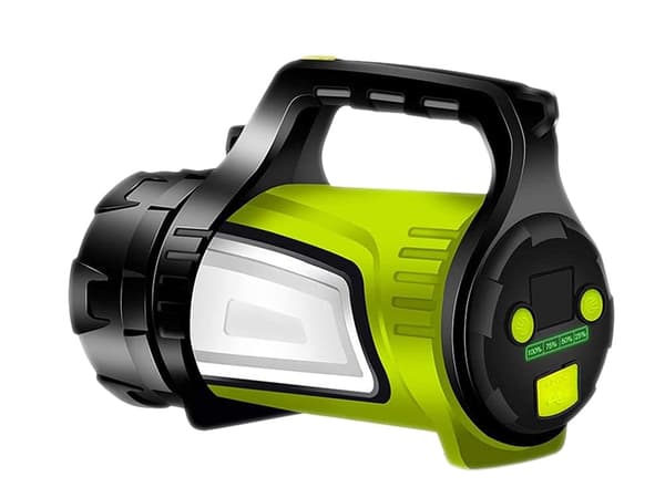 LED-ficklampa med Handtag & Powerbank