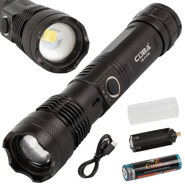 Ficklampa / Taktisk LED-lampa - Zoom funktion