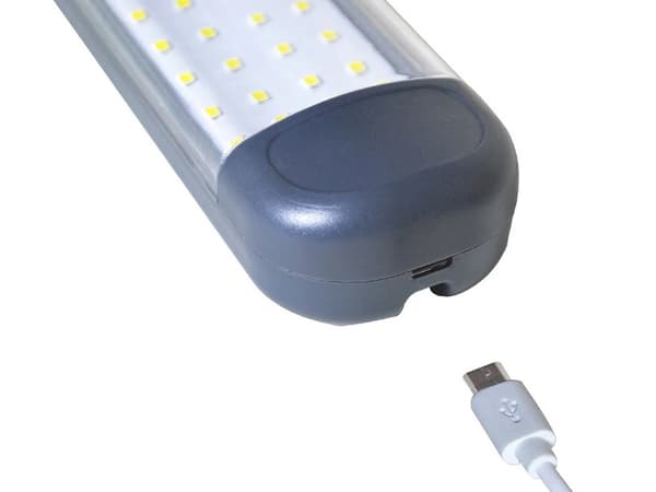Kraftfull verkstadsfacklalampa 48 led cob usb krokmagnet uppladdningsbar