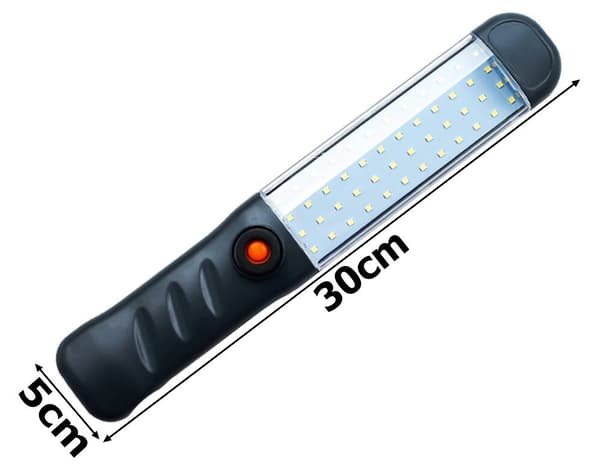 Kraftfull verkstadsfacklalampa 48 led cob usb krokmagnet uppladdningsbar