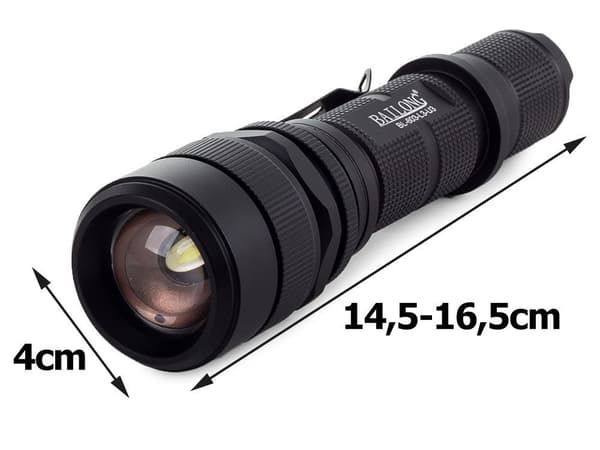 Ficklampa / Taktisk LED-lampa - Uppladdningsbar