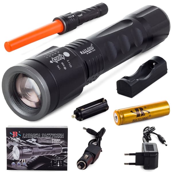 Ficklampa / Taktisk LED-lampa - Zoom funktion
