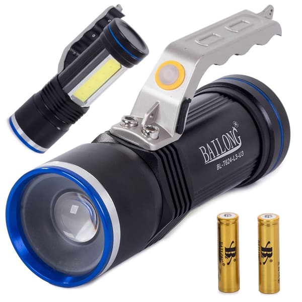 Ficklampa / Taktisk LED-lampa - Uppladdningsbar