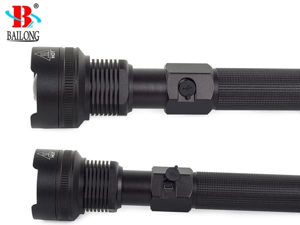 Ficklampa / Taktisk LED-lampa - Uppladdningsbar