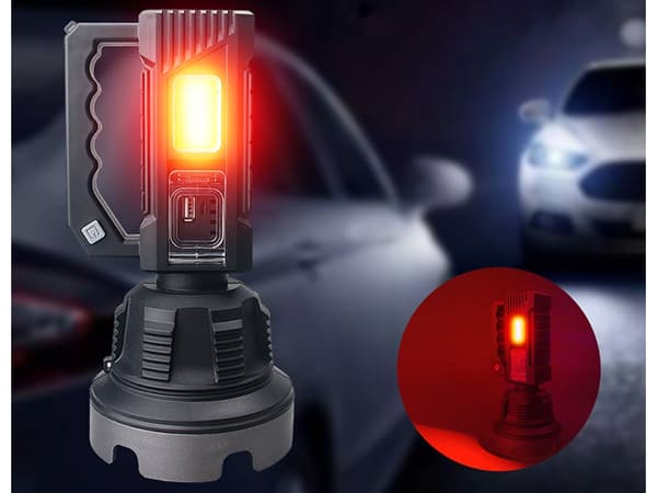 LED-ficklampa med Handtag & Powerbank - Ficklampa med Stativ