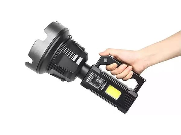 LED-ficklampa med Handtag & Powerbank - Ficklampa med Stativ