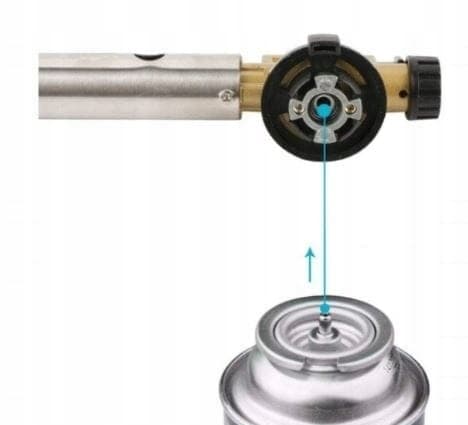 GASBRÆNDER VARMEPISTOL STØBEJERNSLAMPE + 4 PATRONER 1300C 1,5L GAS