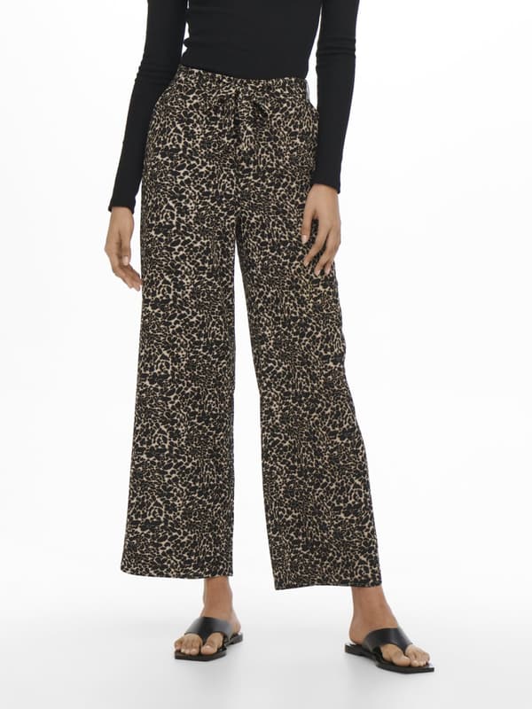 Only - onlNova Lux Palazzo Pant Upscale Palm Print