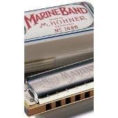 Munspel - HOHNER - Marint band 10 hål - Päronträ och massiv mässing - Resonant ljud - Patenterad design