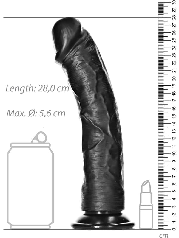 RealRock: Curved Realistic Dildo, 25.5 cm