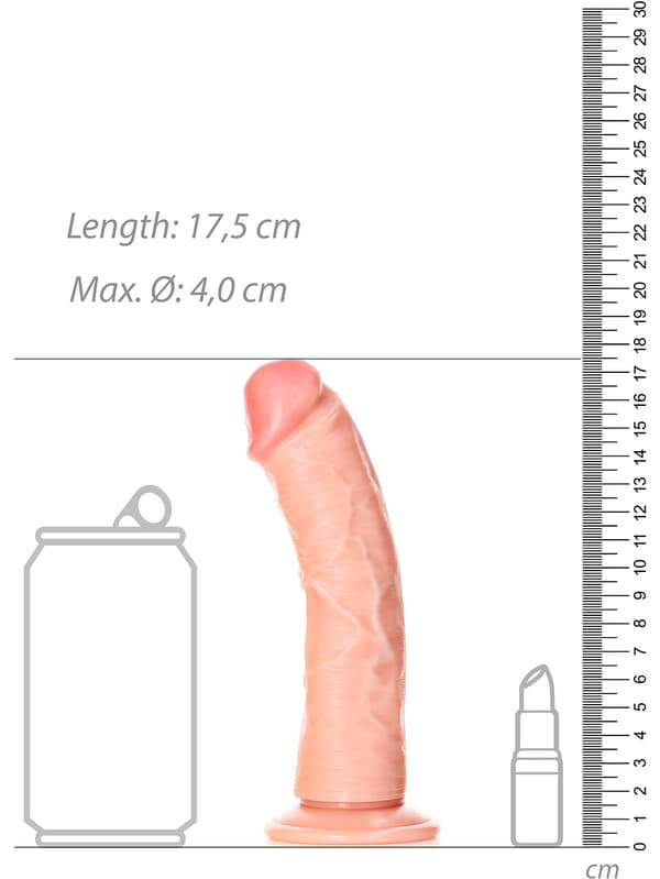 RealRock: Curved Realistic Dildo, 15,5 cm