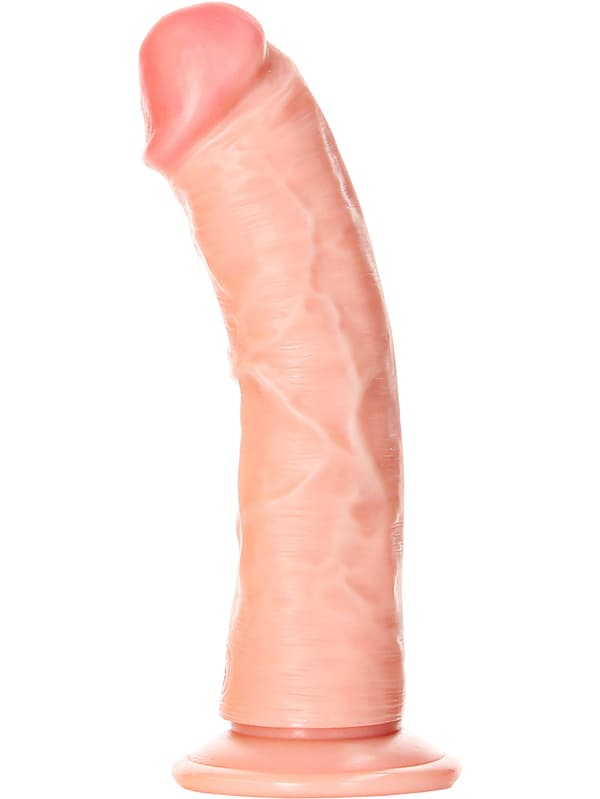 RealRock: Curved Realistic Dildo, 15,5 cm Ljus
