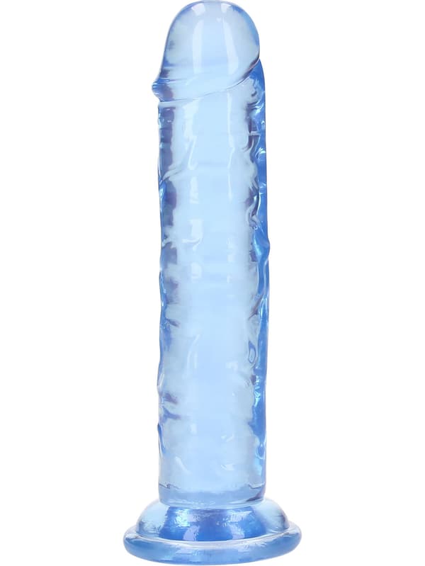 RealRock: Crystal Clear Straight Realistic Dildo, 14.5 cm