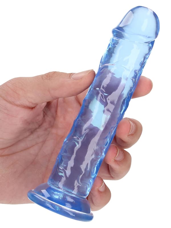 RealRock: Crystal Clear Straight Realistic Dildo, 14.5 cm