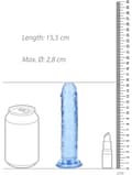 Miniatyrbild 7 av 7: RealRock: Crystal Clear Straight Realistic Dildo, 14.5 cm