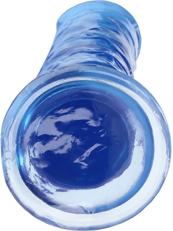 RealRock: Crystal Clear Straight Realistic Dildo, 23 cm