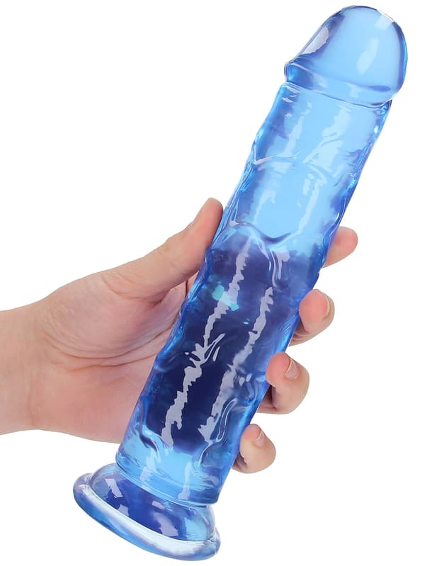 RealRock: Crystal Clear Straight Realistic Dildo, 23 cm