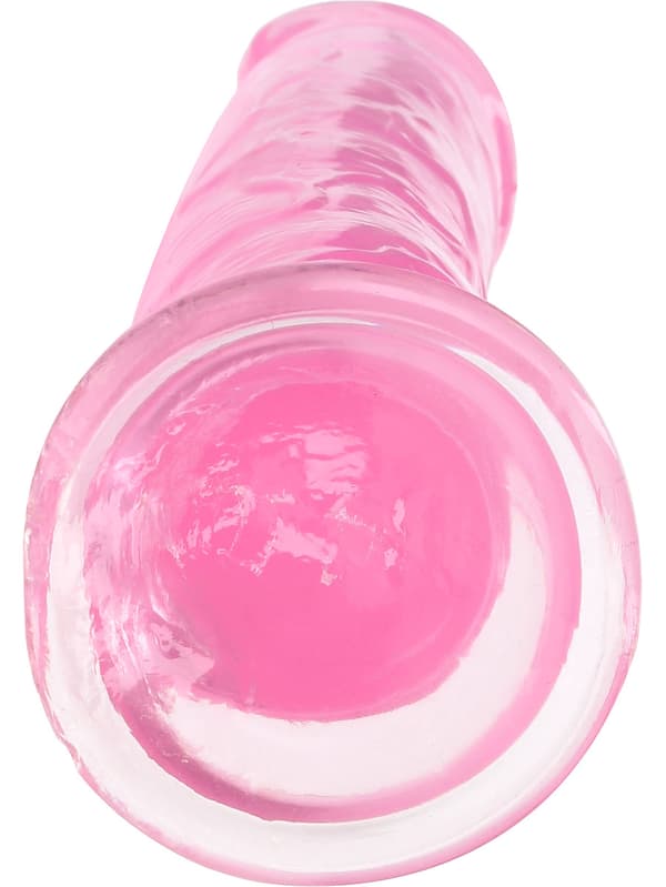 RealRock: Crystal Clear Straight Realistic Dildo, 23 cm