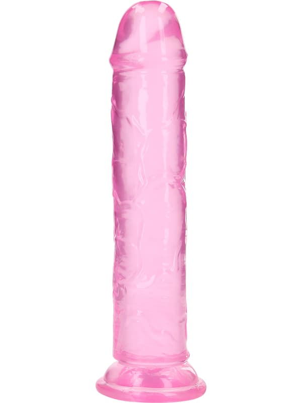 RealRock: Crystal Clear Straight Realistic Dildo, 23 cm