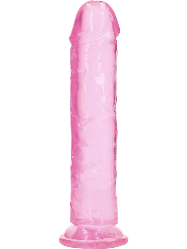 RealRock: Crystal Clear Straight Realistic Dildo, 23 cm