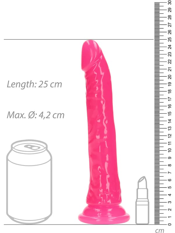 RealRock: Glow in the Dark Realistic Dildo, 22.5 cm