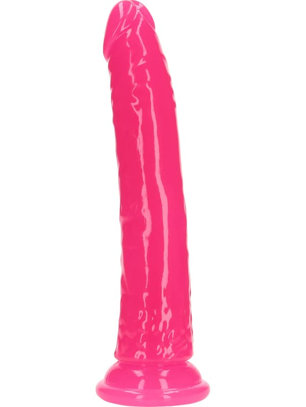 RealRock: Glow in the Dark Realistic Dildo, 22.5 cm Rosa