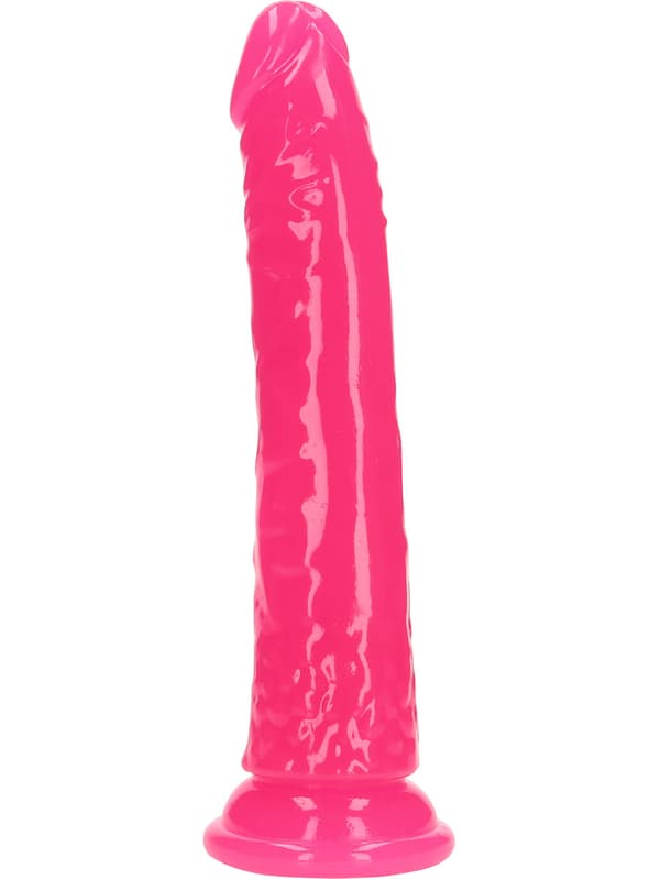 RealRock: Glow in the Dark Realistic Dildo, 18 cm Rosa
