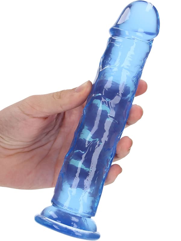RealRock: Crystal Clear Straight Realistic Dildo, 20 cm