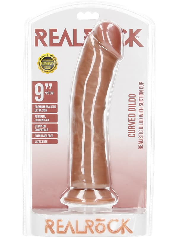 RealRock: Curved Realistic Dildo, 23 cm