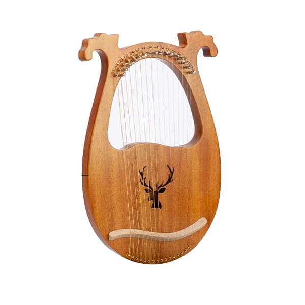 Lyre Harpe, 16 Strenge, Solid Mahogni Konstruktion,Træfarve 1