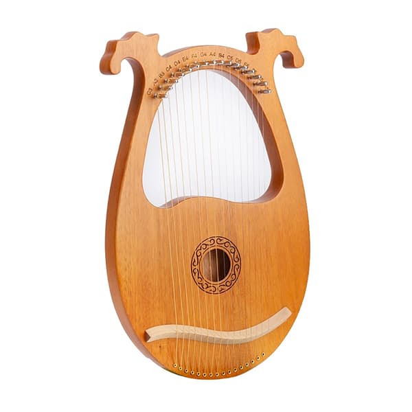 Lyre Harpe, 16 Strenge, Solid Mahogni Krop,Khaki