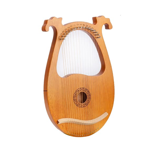 Lyre Harpe, 16 Strenge, Solid Mahogni Konstruktion,Træfarve 2